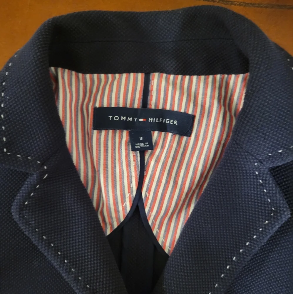 Tommy Hilfiger Navy Women's Blazer Size 8 - Picture 2 of 11